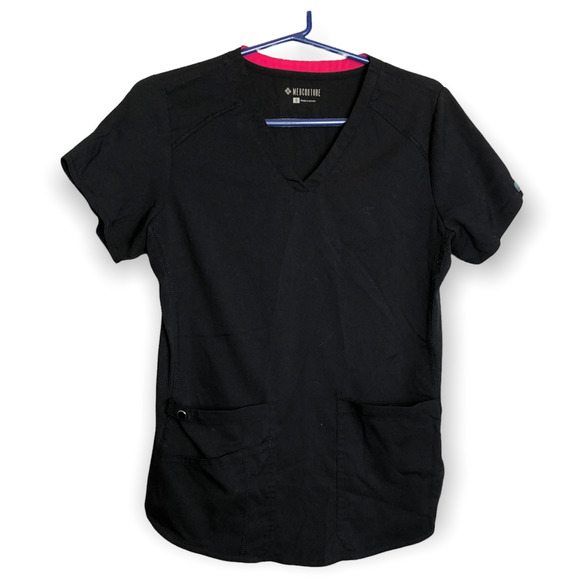 Med Couture Tops - Med Couture Black V Neck Short Sleeve Comfortable Women's Scrub Top Size S